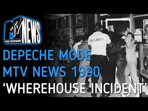 Depeche Mode | MTV News report | Wherehouse record store incident | 1990