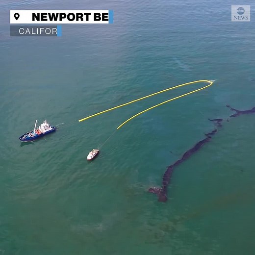 149K views · 642 reactions | Coast Guard officials say crews have recovered 3,150 gallons of oil and 5,360 feet of boom has been deployed after major oil spill off the Southern California coast. An estimated 126,000 gallons of oil leaked from an offshore facility. https://abcn.ws/2WIfVdS | ABC News | Facebook