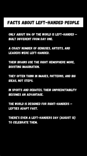 Psychology Facts About Left-Handed People (Rare Brain Advantage)