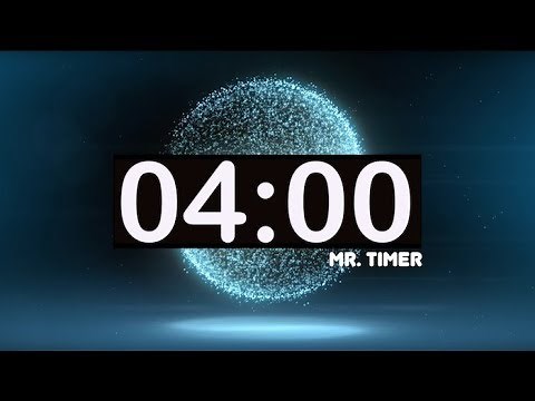 4 Minute Timer with Music for Kids! Calming, Meditation, Peaceful, Soft Timer Online Countdown!