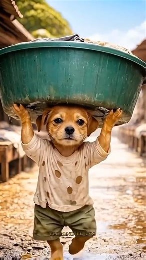 This puppy didn't not have clothes so.. a man making fun of him #ai #shorts #viral