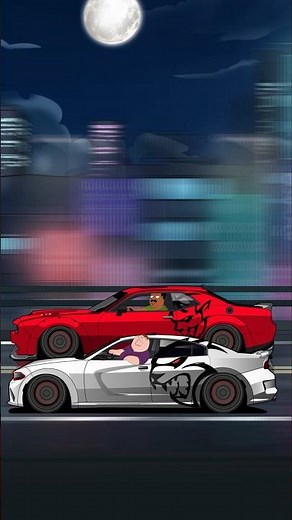 Redeye VS Charger The ultimate Mopar Battle (2D Animation)