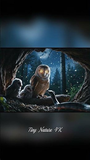 Owl Battles Snake to Protect Her Chicks | Intense 4K Night Wildlife Showdown