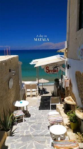 Crete Travel Guide 🇬🇷 on Instagram: "Matala is a colorful seaside village in southern Crete, famous for its caves and hippie history. ☮️ Each summer, its streets come alive with the Matala Street Painting event (June 29), followed by the Matala Beach Festival (July 4–6), featuring live music, art, and free-spirited vibes by the sea. A celebration of creativity and freedom! © Video @george_galanakis_photography &@allincrete_guide #crete #matala #matalabeach #allincrete #hippies #hippie #herakli