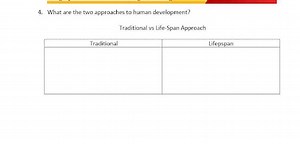 4. What are the two approaches to human development?Tradition... | Filo