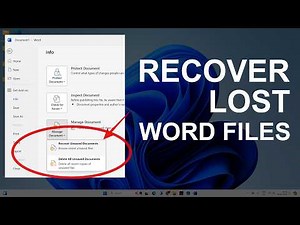 How to Recover Unsaved/Deleted Word Files | Easy Data Recovery [2026]