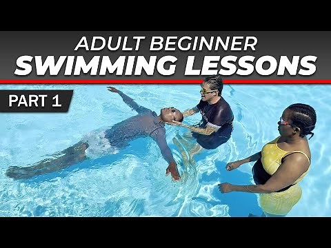 Douglas & Afia Learn Swimming | Adult Beginner Swimming Lessons Part 1