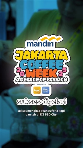 Bank Mandiri on Instagram: "Lebih dari sekadar festival kopi, Mandiri Jakarta Coffee Week 2025 menjadi ruang bagi semangat, kolaborasi, dan langkah nyata menjaga bumi 💛 Belum sempat dateng? Tenang, Jakarta Coffee Week akan hadir juga di Livin’ Fest. Sampai ketemu di kota berikutnya ya 🌿 #JakartaCoffeeWeek2025 #BankMandiri #MandiriLoopingforLife"