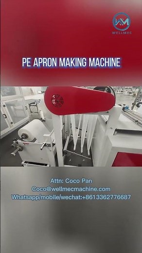 Polythene Overall Making Machine Disposable Pe Plastic Apron Making Machine