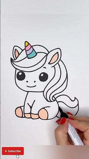 How to Draw a Cute Unicorn 🦄