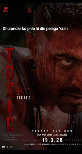 #Toxic teaser ☠️🔥#ToxicAFairyTale #Yash #RockingStarYash #toxicteaser #kgf #salmankhan #shorts#viral