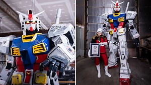 Anime superfan creates largest Gundam cosplay in the world