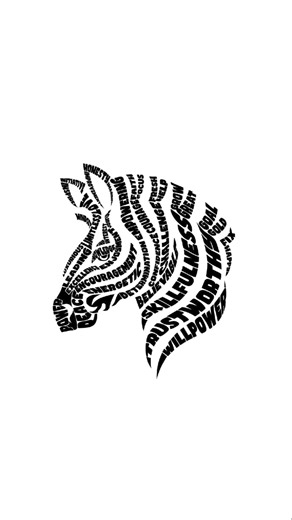 Zebra typography word cloud art #typography #wordcloudart #moderncalligraphy #zebra