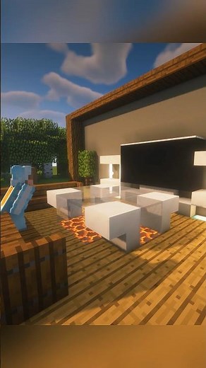 Modern Minecraft Living Room with TV | Block-by-Block Tutorial