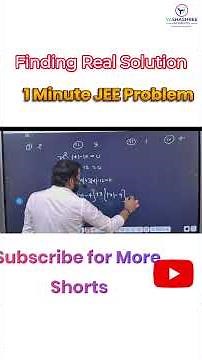 JEE PYQ Solved in Seconds! 🔥 Find Number of Real Solutions (Quadratic) | Must-Know Exam Trick