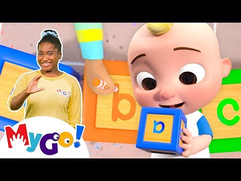 Learn ABCs with Building Blocks | Cocomelon Nursery Rhymes | Learn ASL & Baby Sign Language for Kids
