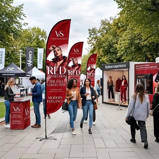 Custom Advertising Flag-Convex for Events, Promotions & Outdoor Displays