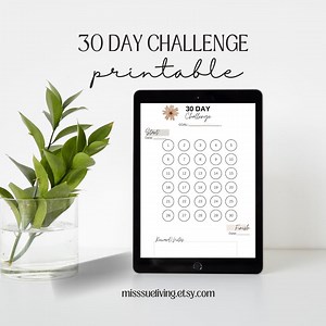 30 Day Challenge Printable: Goal & Progress Tracker (PDF Download, Letter Size) - Etsy Australia