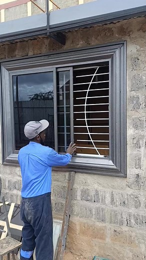 Steel Sliding Windows with Architrave Frame Installation