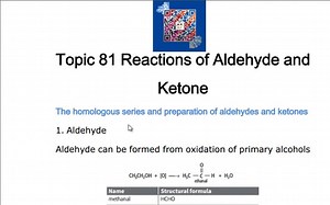 A Level化学Carbonyl Compounds