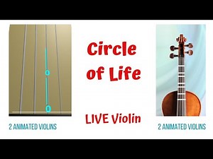CIRCLE OF LIFE | The Lion King 🦁 LIVE Violin Cover. Animated Violins (TAB & FINGERBOARD)| Tutorial