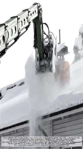 Telehandler Roof Snow Removal Machine in Action! #shorts