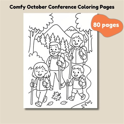 October General Conference Coloring Book for Kids | LDS Primary Activity Pages | Cozy Fall Jumbo Coloring Bundle | Reverent Quiet Activity - Etsy