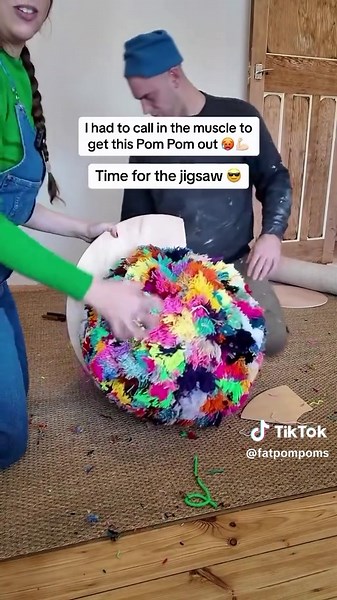 Creating Mega Pom Poms Together: A Fun DIY Project