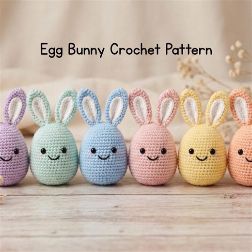 Crochet Easter Bunny Egg Pattern, Easter Amigurumi, Easter Crochet, Bunny Pattern, Egg Pattern - Etsy