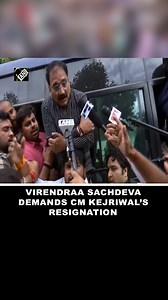 “Kejriwal is corrupt, must resign...” BJP’s Virendraa Sachdeva in a protest outside Delhi Assembly #arvindkejriwal #bjp #protest | Asian News International (ANI)