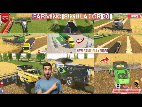 FARMING SIMULATOR 20 BARLEY HARVEST NEW GAMEPLAY VIDEO PART 1 #farmingsimulator20 #fs20 #farming