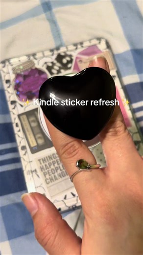 January Kindle stickers. Tag me in your versions, would love to see your setup! 🖤✨ #kindle #kindlepaperwhite #kindlestickers #booktok #contentcreator
