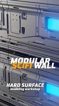 Free Sci-Fi Hard Surface Modeling Workshop - SciFi Interior Wall in Blender!🔥#blender3d