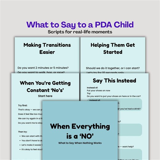 PDA Child Communication Scripts, Low Demand Strategies, Autism Support (A4/US Letter) - Etsy