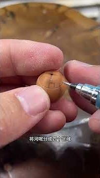 Loop drum bead tutorial#Nuclear carving#Olive pit#Intangible cultural heritage#Handmade#Ca