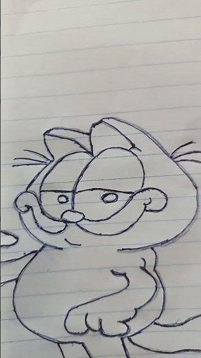 Garfield art drawing tutorial ☠️🖊️