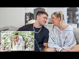 REACTING TO OUR WEDDING VIDEO 1 YEAR LATER! *emotional*