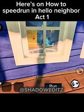 How to speedrun in hello neighbor act 1 Roblox version #helloneighbor #speedrun