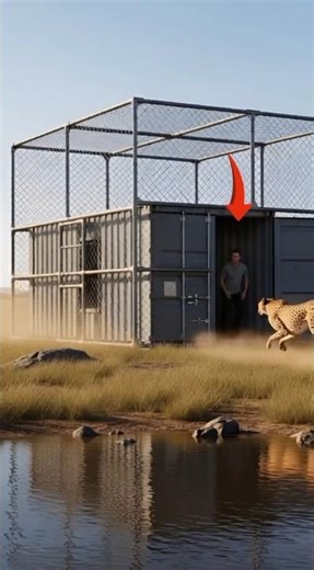 Cheetah Fury: Epic Savannah Cage Chase in 8K Action