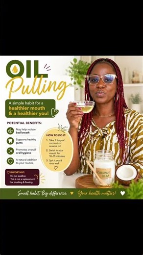 Before Expensive Mouthwash… Try Oil Pulling 👀 | Natural Oral Care Tips