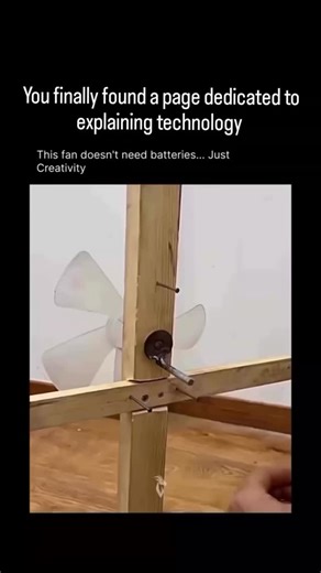 knowledge matrix on Instagram: "•This fan doesn’t need batteries, just creativity, because it works using simple mechanical design instead of electricity. Made from lightweight materials, it often relies on manual power—such as a pull string, a crank, or even the movement of air itself—to spin the blades and create a cooling effect. Some designs use clever mechanisms like rubber bands or gears to store and release energy, proving that everyday comfort doesn’t always require modern technology. It