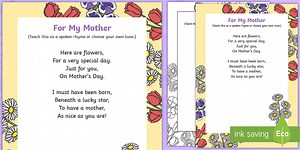 For My Mother Rhyme