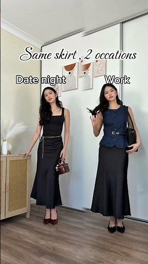 How to style black silk skirt