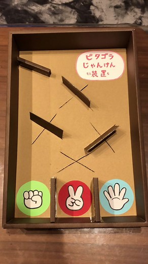 ピタゴラじゃんけん装置の作り方！ピタゴラスイッチの自由研究にも