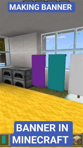 HOW TO MAKE BANNER IN MINECRAFT #shorts