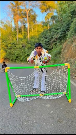 Big football goal post set with net-bal, indoor outdoor football sports game set unboxing 🔥😱#shorts