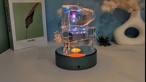 Amazon.com: FIEIFI LED Motorized Rotating Light Display Base for Crystals Glass Art Light Turntable Crystal Display Stand 3D LED Light Ornament Lamp Holder 360 Degree Electric Turntable- 4.5 Inch Diameter (black) : Home & Kitchen