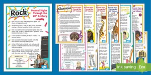 The History of Music: Musical Styles Through the 20th Century Information Poster Pack