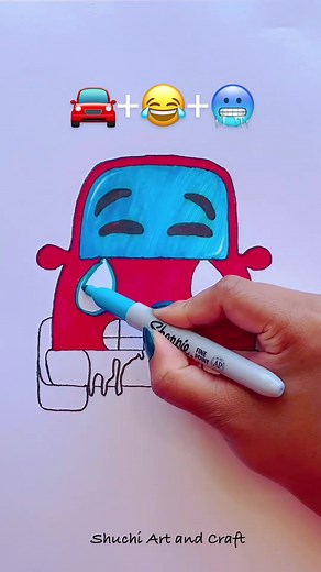 How to Draw and Color a Cartoon Car Step-by-Step