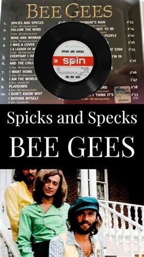 Bee Gees - Spicks and Specks | 60's Breakthrough Hit #Lyrics